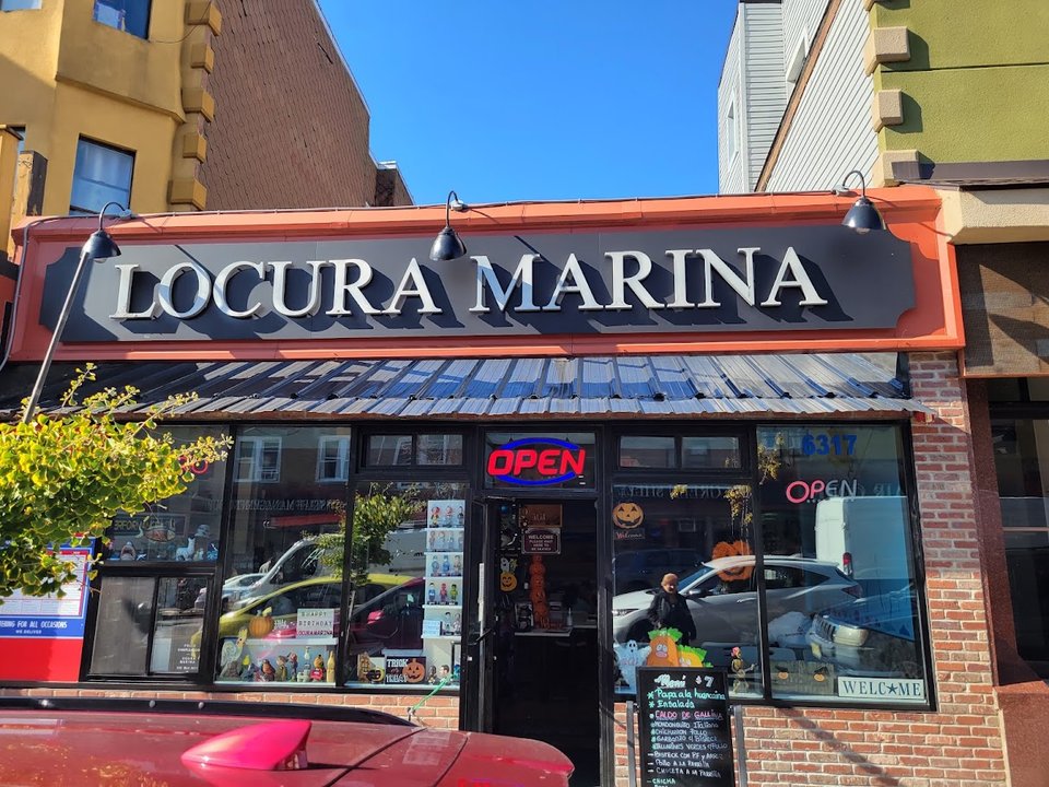 Front view of Locura Marina on Bergenline Avenue.